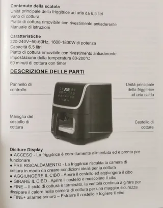 Friggitrice ad aria 6,5 Benedetta Rossi Paneangeli