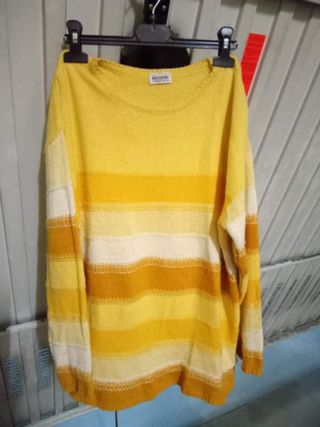 Jersey de mujer a rayas amarillas