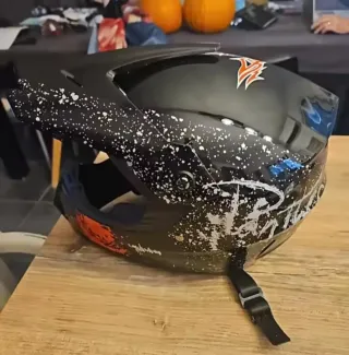 Casco Motocross Negro con Diseño