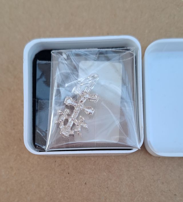 Colgante Cruz Caravaca Plata 1ª Ley