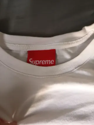 Camiseta Supreme Box Logo Roja y Blanca
