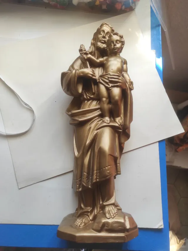 San José con niño dorado decoración