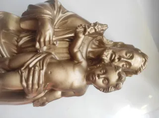 San José con niño dorado decoración