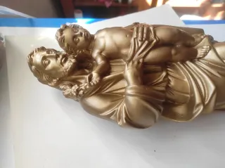 San José con niño dorado decoración