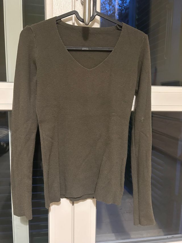 Maglietta ragazza verde oliva taglia s/m