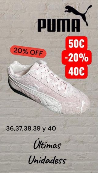 Zapatillas Puma Rosa y Blanco 36/37/38/39/40
