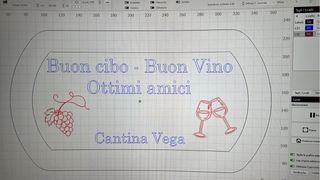 Tagliere personalizzato con coltelli