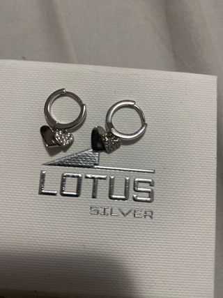 Pendientes Lotus Corazón Plata
