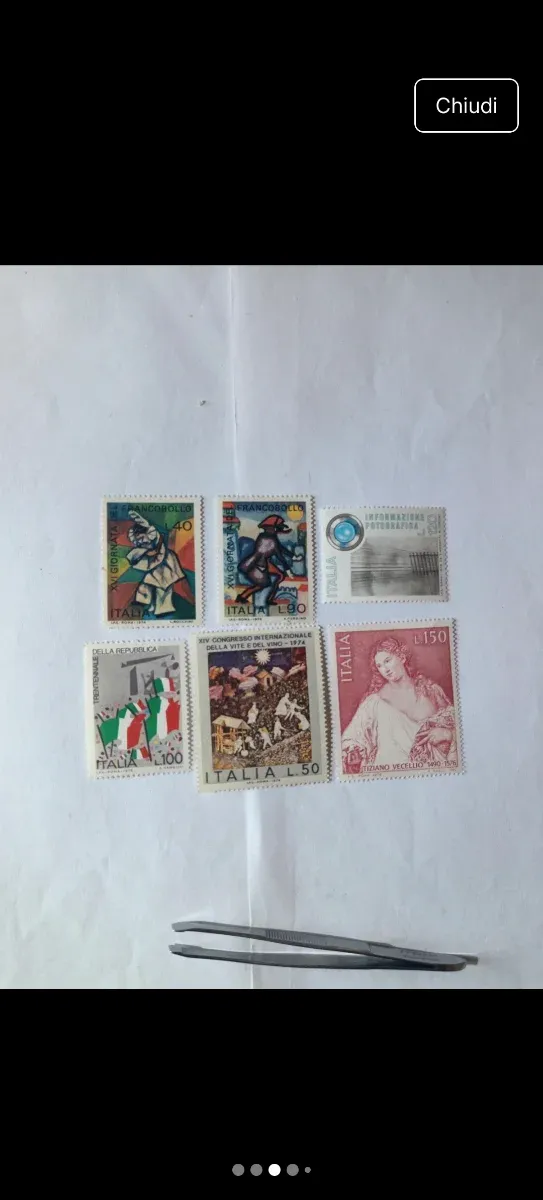 Francobolli Repubblica Italiana 1974