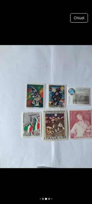 Francobolli Repubblica Italiana 1974