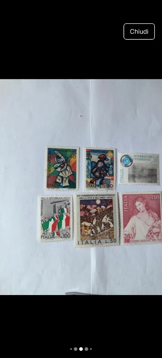 Francobolli Repubblica Italiana 1974