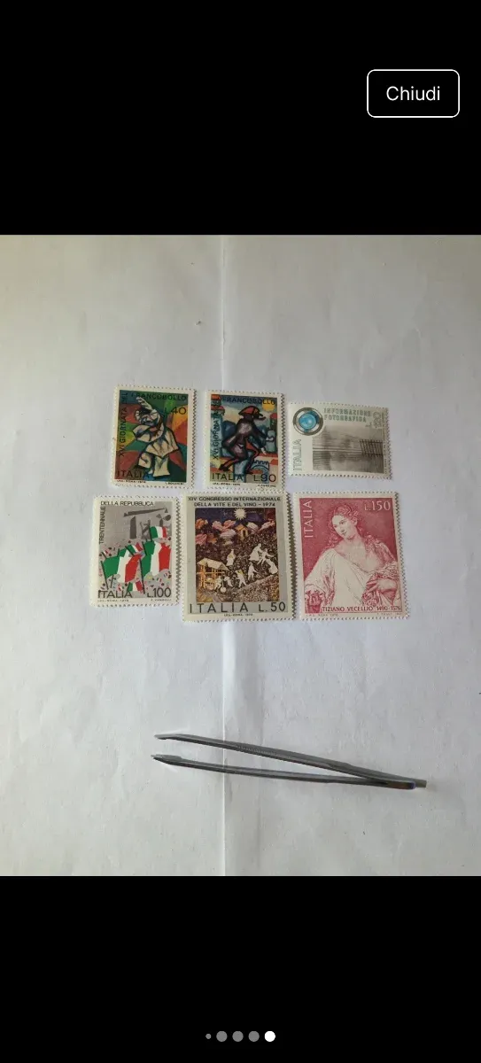 Francobolli Repubblica Italiana 1974