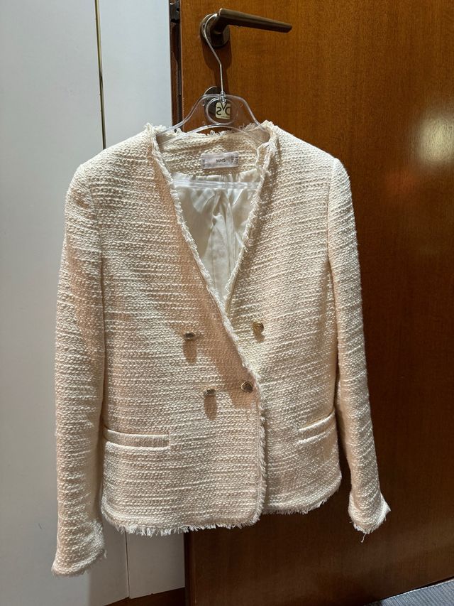 Giacca Mango Beige/Bianca