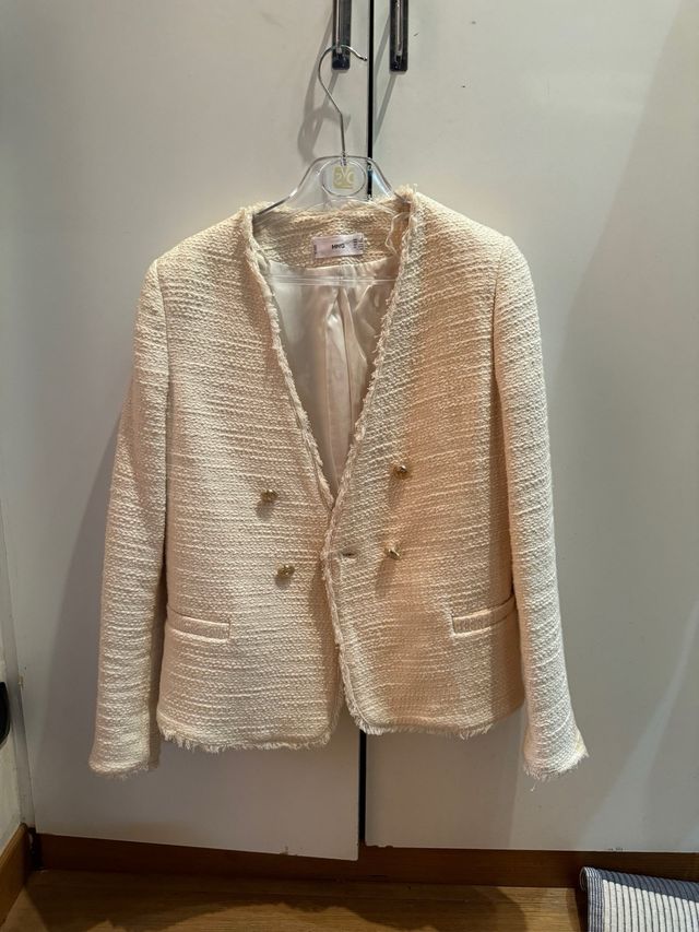 Giacca Mango Beige/Bianca