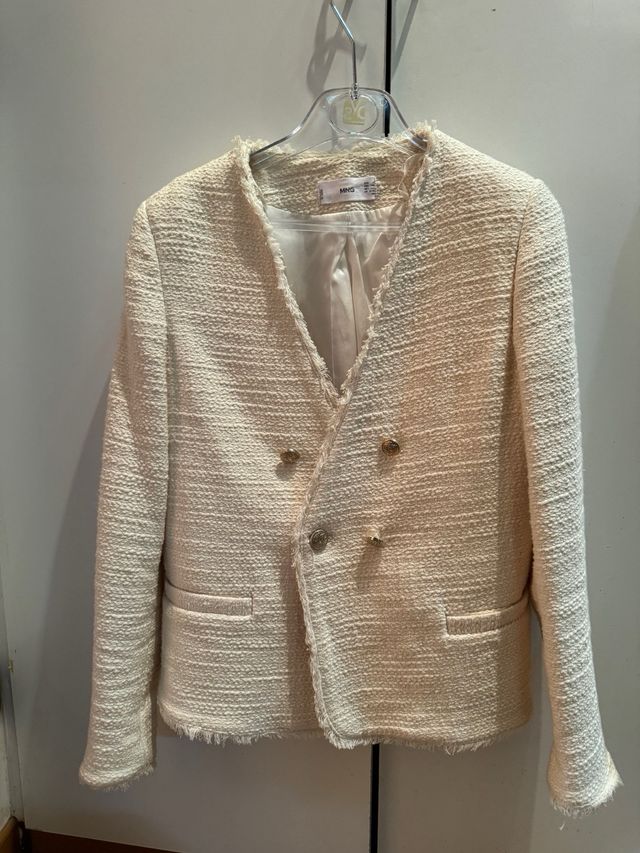 Giacca Mango Beige/Bianca