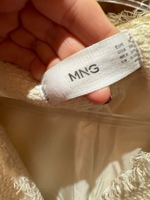 Giacca Mango Beige/Bianca