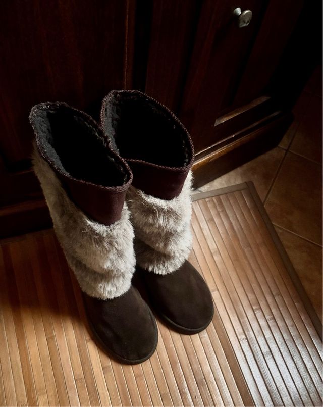 Stivaletti Coin eco pelliccia marrone