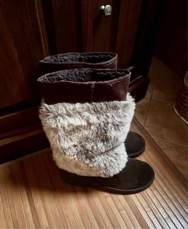 Stivaletti Coin eco pelliccia marrone