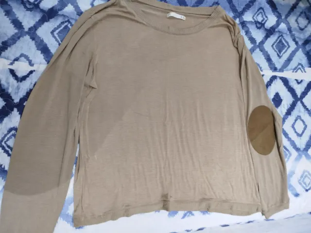 Camiseta Lefties beige con coderas