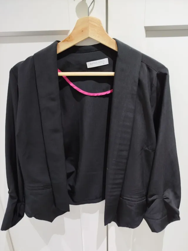 Blazer torera Blanco negro talla L