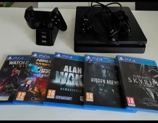 Consola PS4 Slim 500GB Negra + 5 Juegos originales