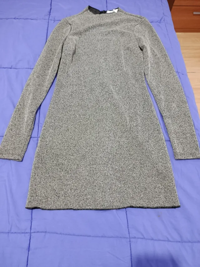 Vestido Mango Talla S Beige Claro