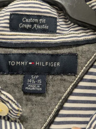 Camisa Tommy Hilfiger Rayas y Cuadros Azul