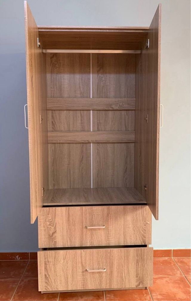 Armario 2 puertas 2 cajones con espejo