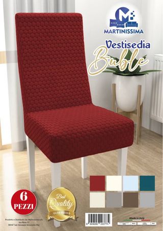 Set 6 coprisedie Martinissima Bable rosso