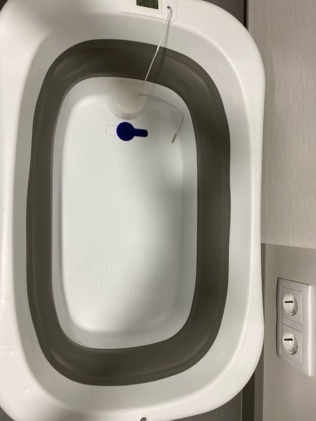 Bañera plegable bebé con termómetro