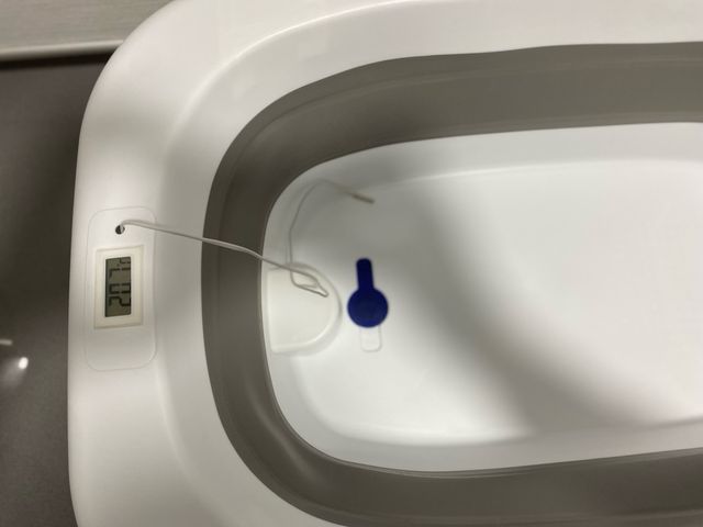 Bañera plegable bebé con termómetro
