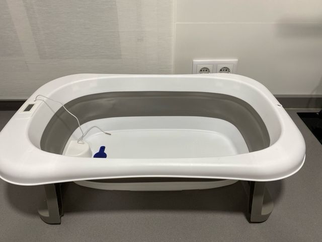 Bañera plegable bebé con termómetro