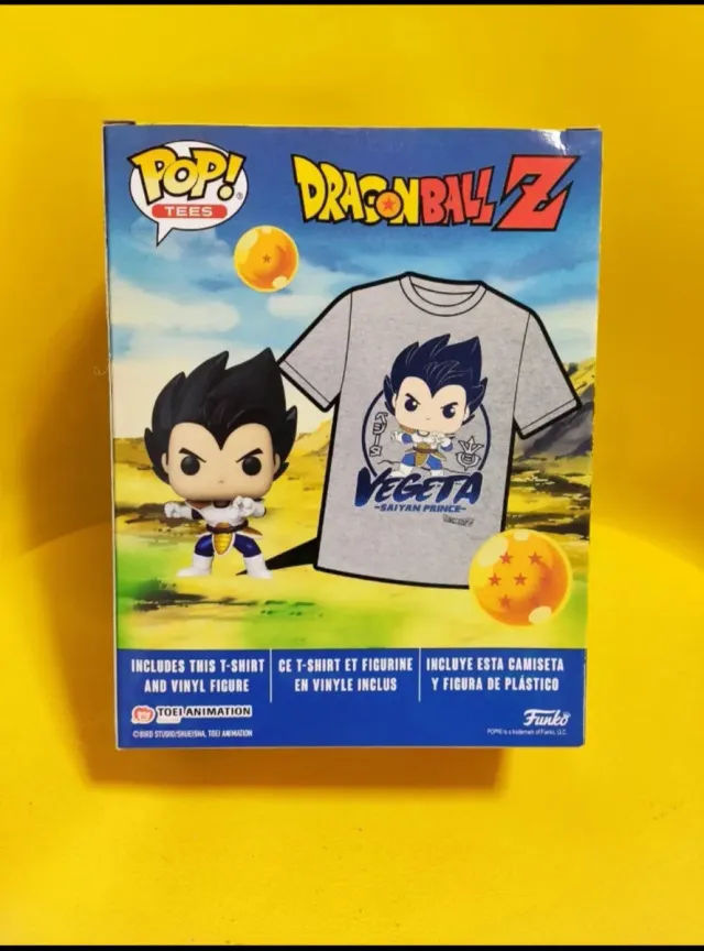 Funko Pop Dragon Ball Z Vegeta+Camiseta M NUEVO.