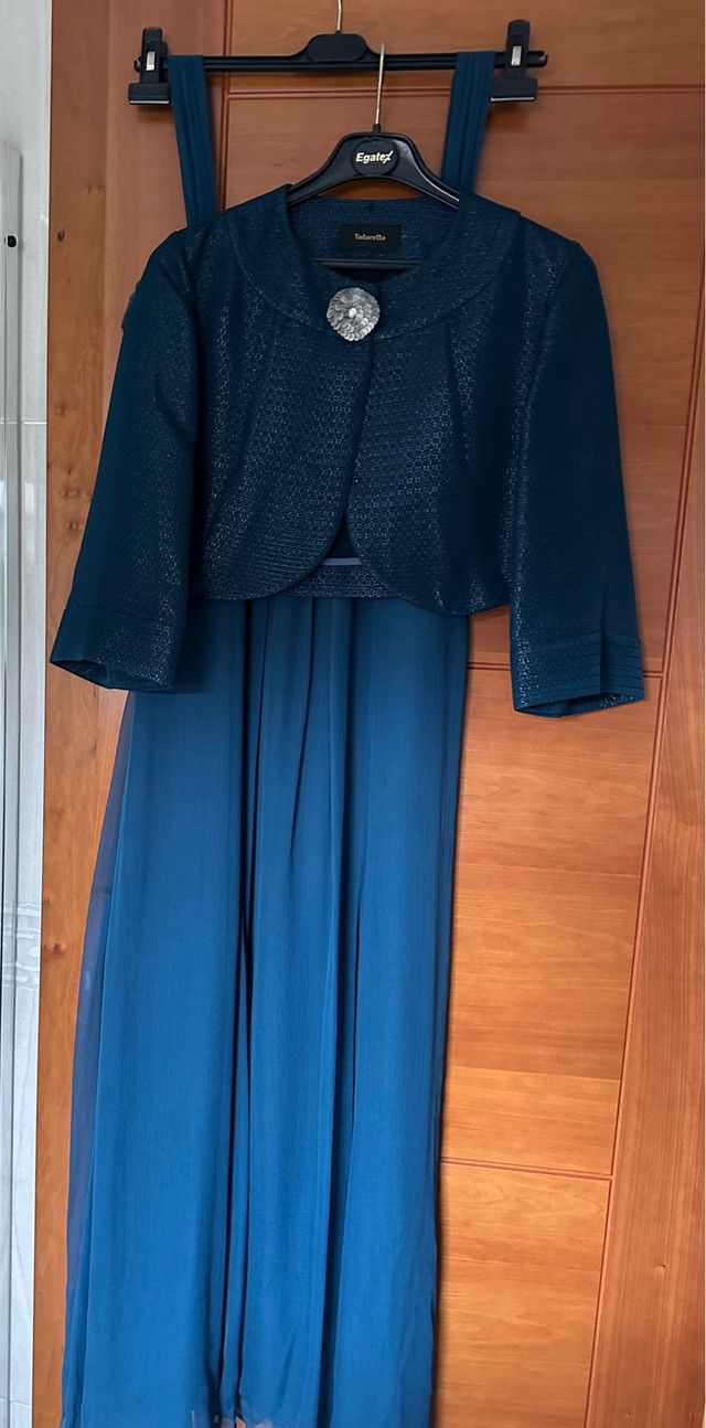 Vestido fiesta azul añil Tintoreto