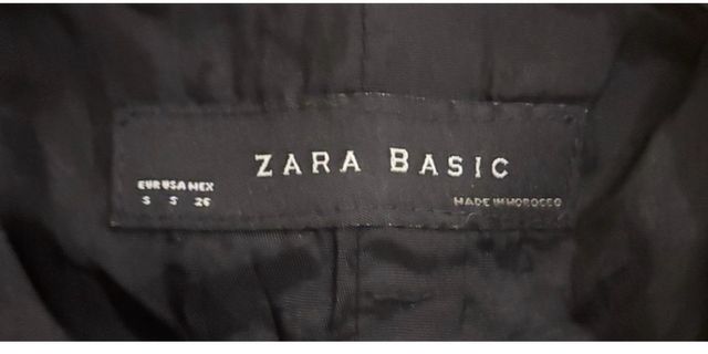 Abrigo Zara Negro Mujer