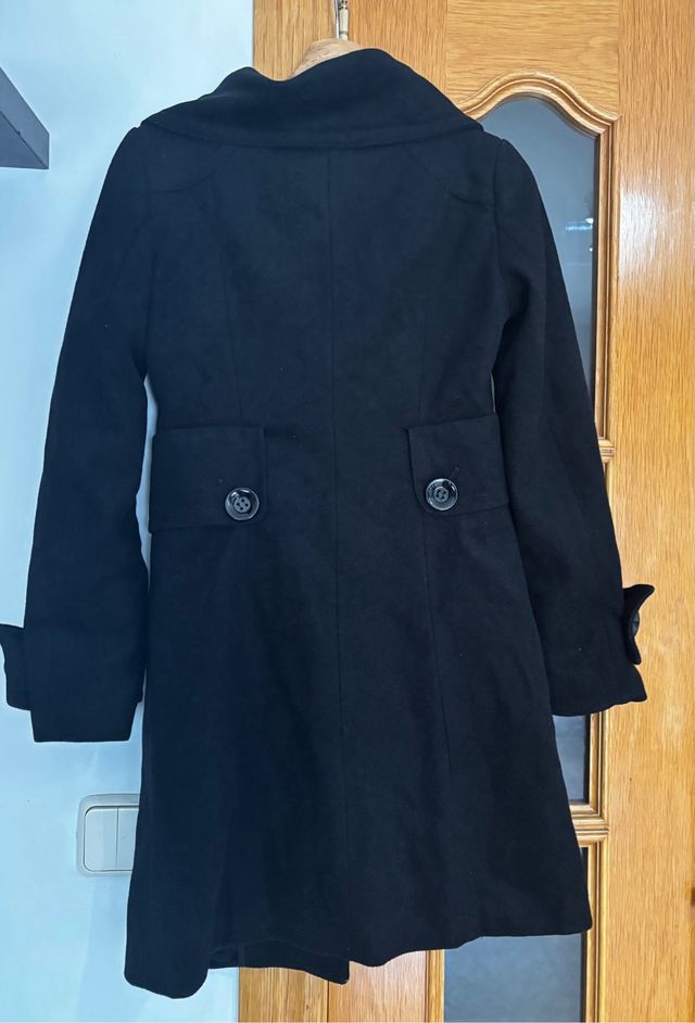 Abrigo Zara Negro Mujer