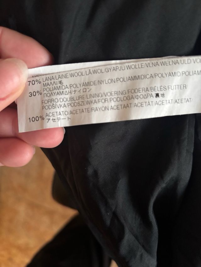 Abrigo Zara Negro Mujer