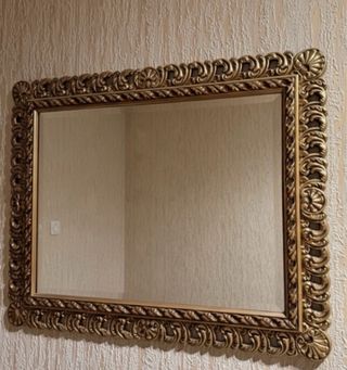 Conjunto de 2 Espejos Dorados Vintage Salón