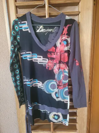 Maglia Desigual donna nera multicolor