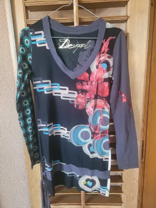Maglia Desigual donna nera multicolor