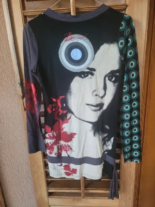 Maglia Desigual donna nera multicolor
