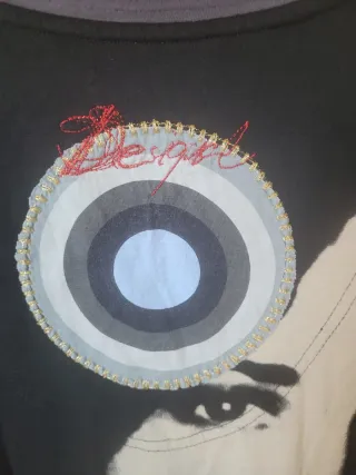 Maglia Desigual donna nera multicolor