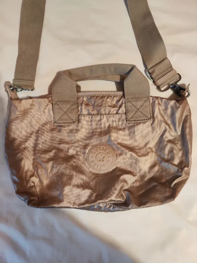 Bolso Kipling Beige Dorado
