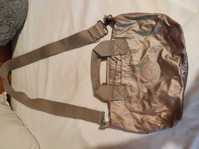 Bolso Kipling Beige Dorado