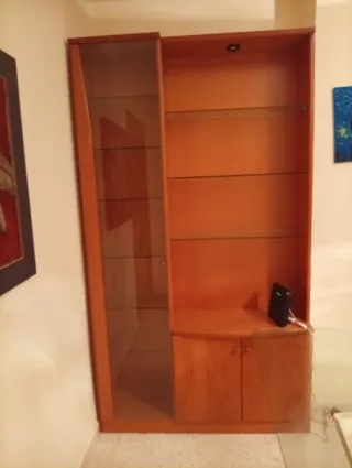 Vitrina de madera con luz. recogida Huelva