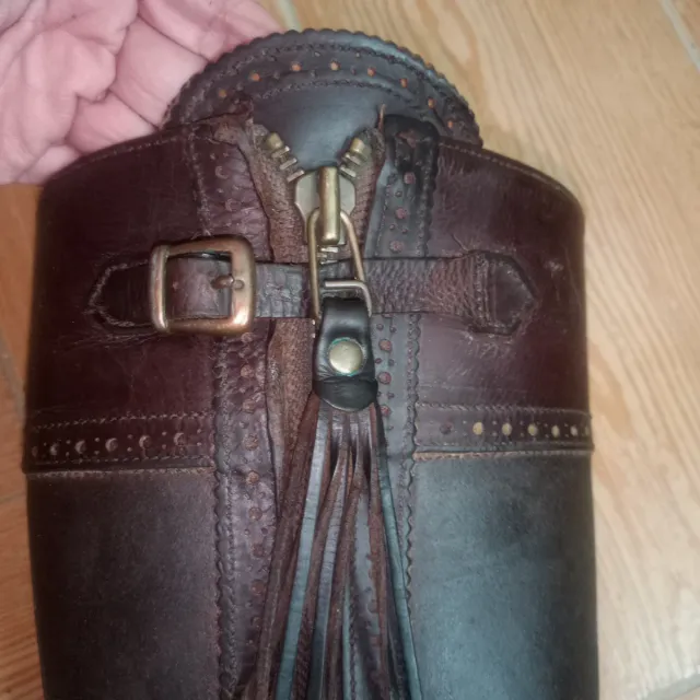 Botas de montar españolas de cuero marrón