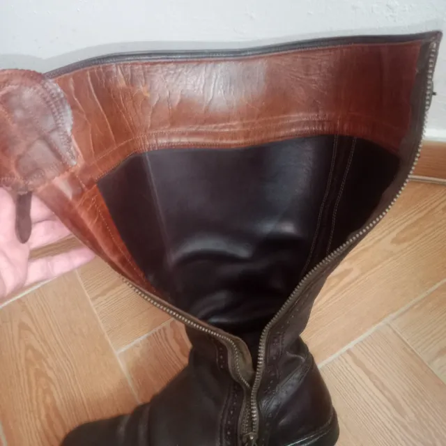 Botas de montar españolas de cuero marrón