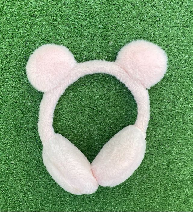 Orejeras De Peluche Rosa