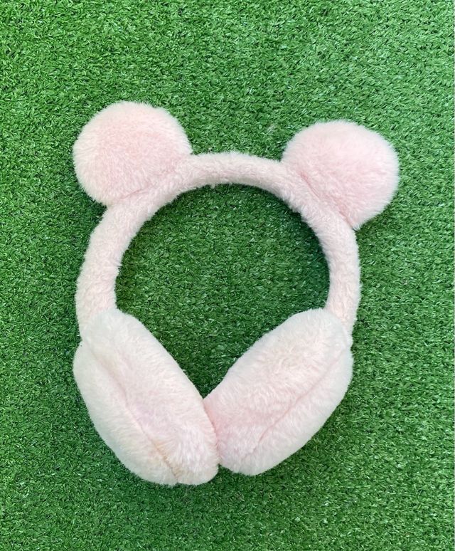 Orejeras De Peluche Rosa