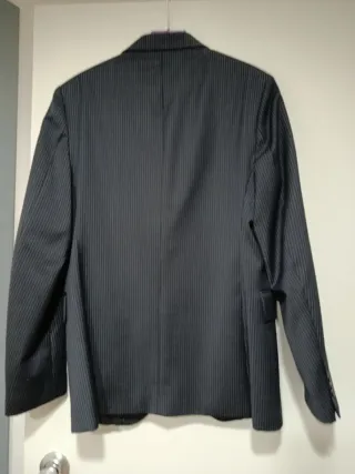 Traje Americano Zara Raya Gris Talla M